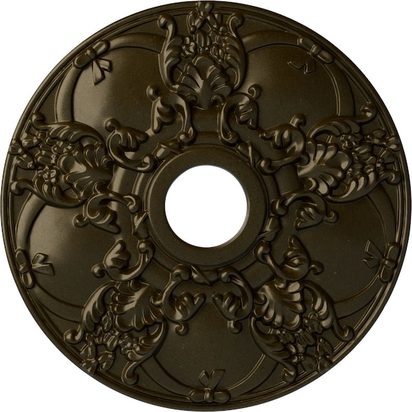 Ekena Millwork Norwich Ceiling Medallion (Fits Canopies up to 4 1/2"), 18"OD x 3 1/2"ID x 1 3/8"P, Green Gold CM18NOGGS - main